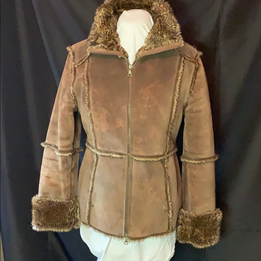 Beautiful leather and faux fur Guess jacket